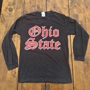 Vintage Ohio State Men's Black Long Sleeve Shirt